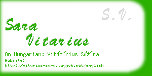 sara vitarius business card